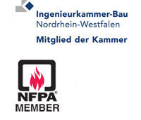 Ingeneurkammer Nordrhein-Westfalen, NFPA-Member, OEBUV, VdS Planung nach DIN 14675